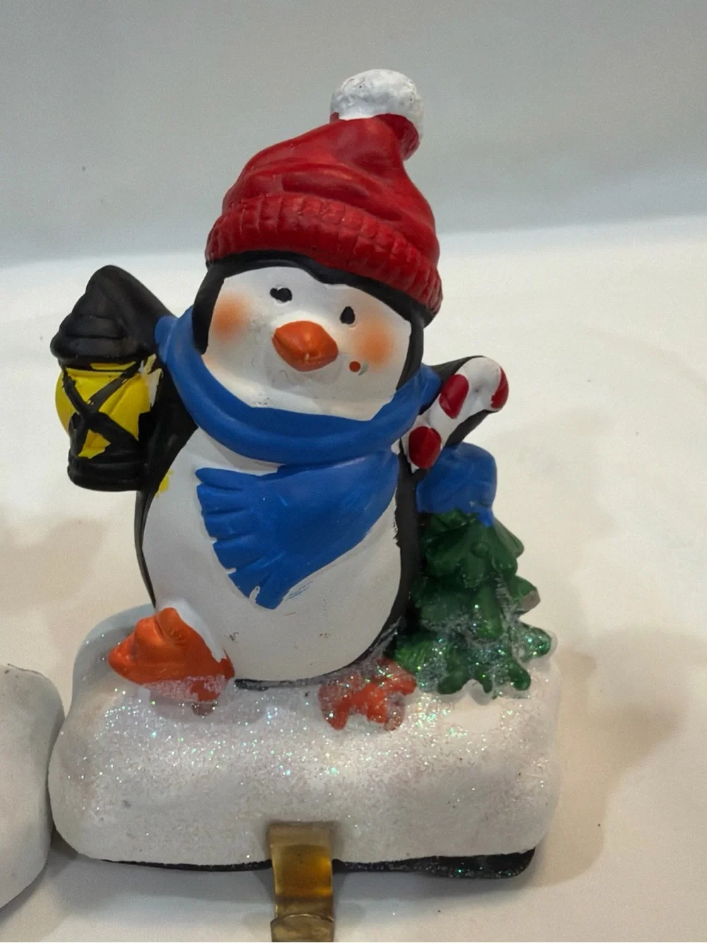 Santa and Penguin Holiday Stocking Holders - Red, White, Blue